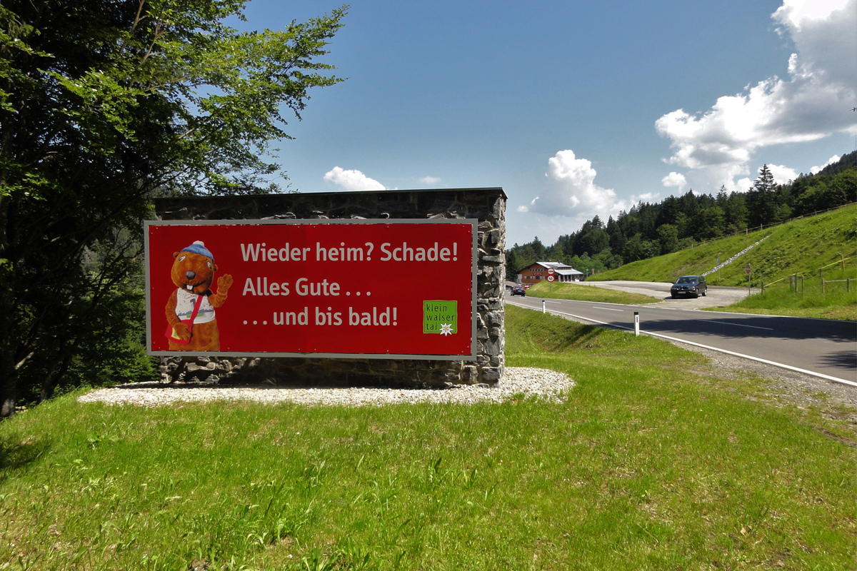 Abschiedsschild aus dem Kleinwalsertal